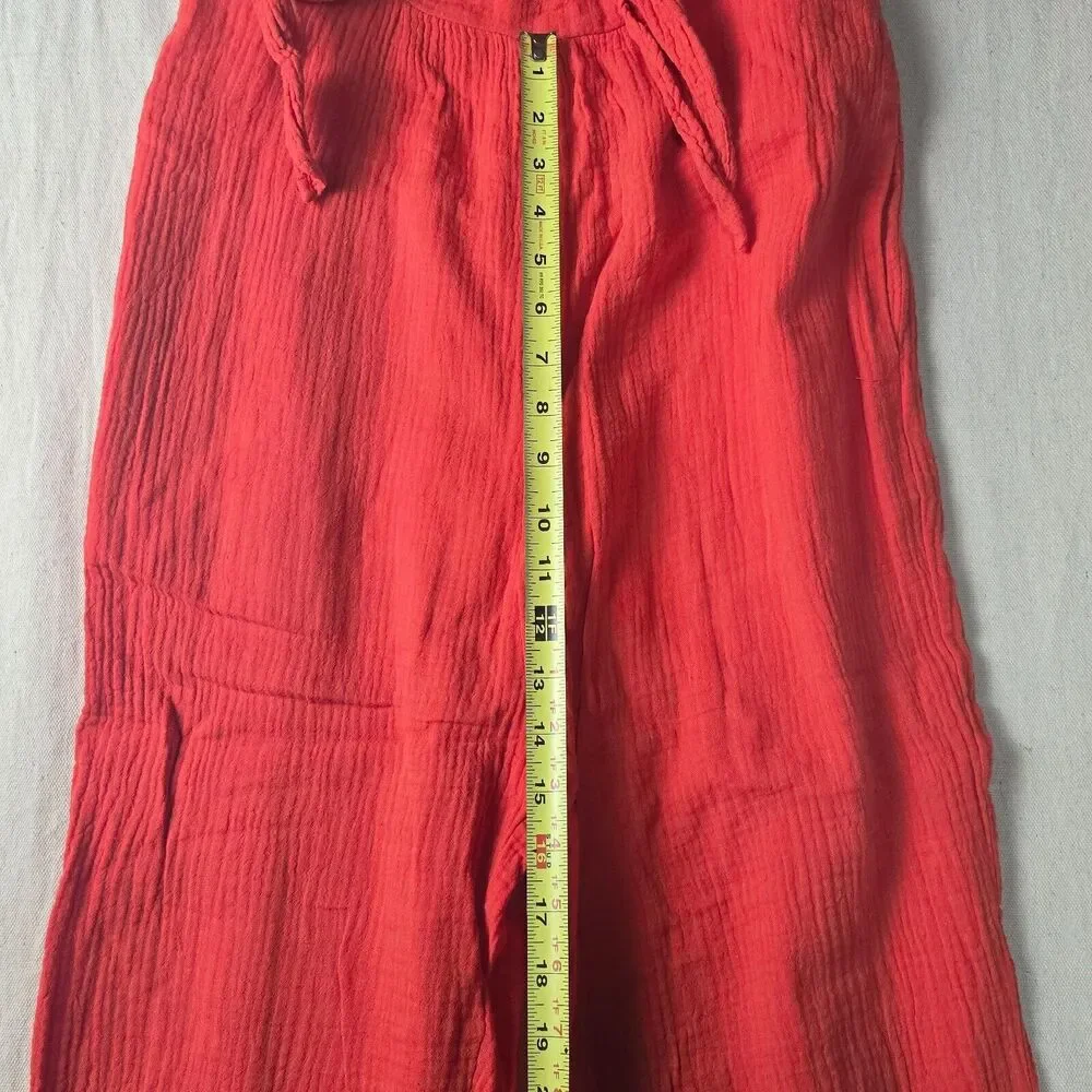 Saturday Sunday Anthropologie Isabel Tie Front‎ Jumpsuit Red Sleeveless Women XS